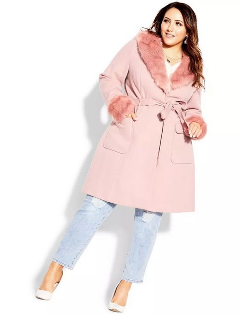 Пальто и полупальто для полных модниц австралийского бренда Citi Chic осень-зима 2023-2024