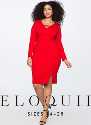 Платья для полных девушек американского бренда Eloquii осень 2018