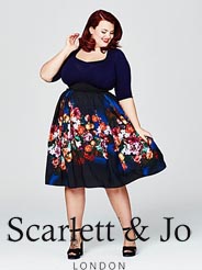 Платья для полных женщин бренда из Великобритании Scarlett & Jo весна-лето 2018