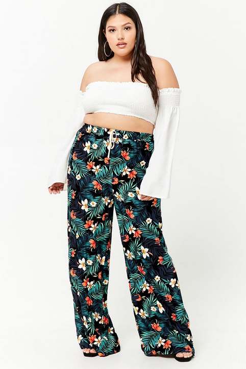 Модные брюки для полных девушек и женщин весна-лето 2018