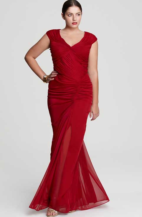 Adrianna Papell Plus Size Evening Dresses 2014-2015