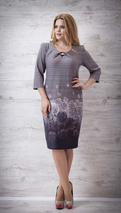 Коллекция платьев для полных женщин белорусской фирмы Vittoria Queen. Осень-зима 2014-2015