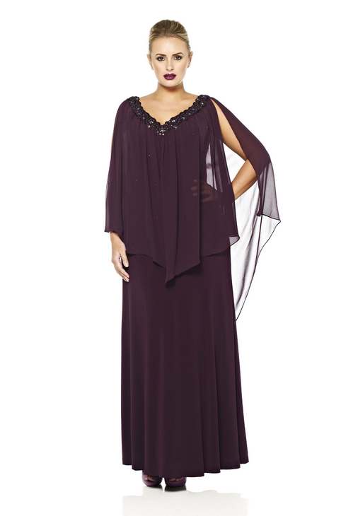 Вечерние платья для полных девушек и женщин бренда Viviana английской компании Dynasty. Осень 2014