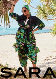 Lookbook женской одежды больших размеров австралийского бренда Sara весна-лето 2024